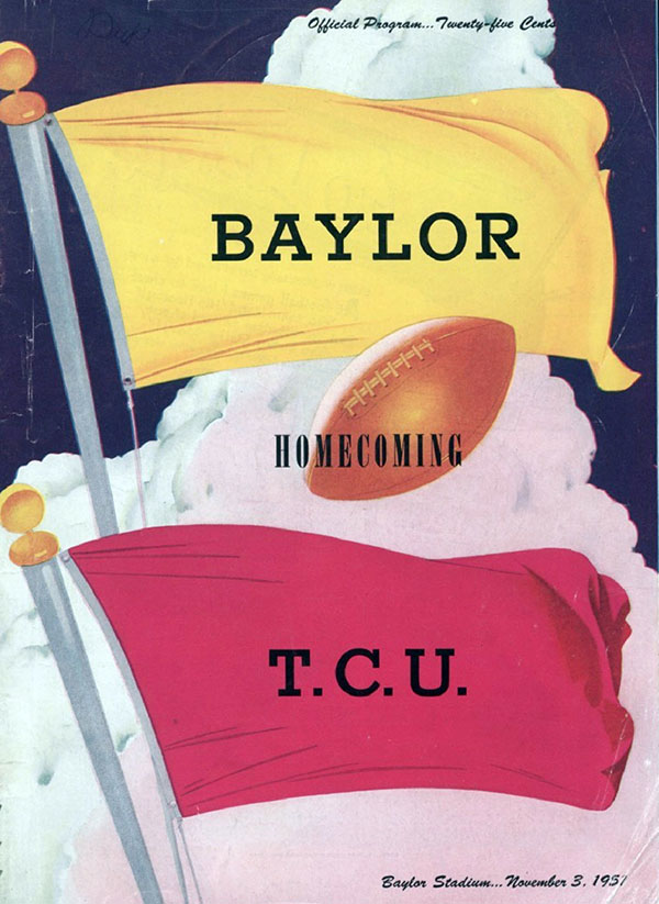 College Football Program: TCU Horned Frogs vs. Baylor Bears (November 3, 1951)