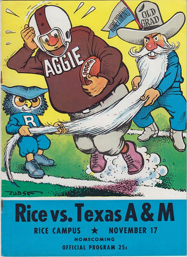 College Football Program: Rice Owls vs. Texas A&M Aggies (November 17, 1951)