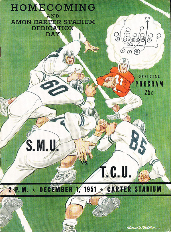 College Football Program: TCU Horned Frogs vs. SMU Mustangs (December 1, 1951)