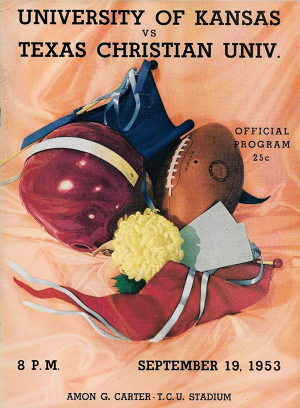 College Football Program: TCU Horned Frogs vs. Kansas Jayhawks (September 19, 1953)