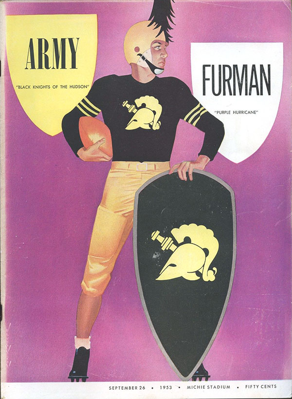 College Football Program: Army Cadets vs. Furman Paladins (September 26, 1953)