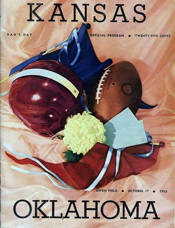 College Football Program: Oklahoma Sooners vs. Kansas Jayhawks (October 17, 1953)