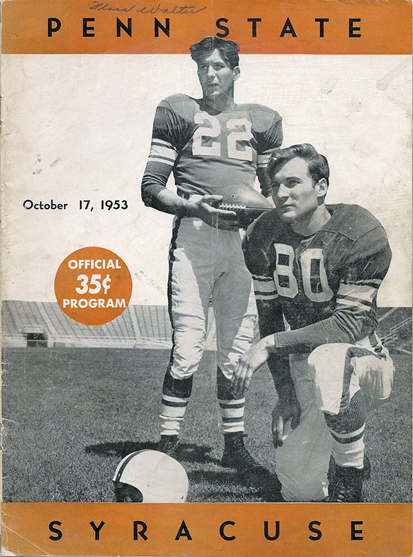 College Football Program: Penn State Nittany Lions vs. Syracuse Orangemen (October 17, 1953)