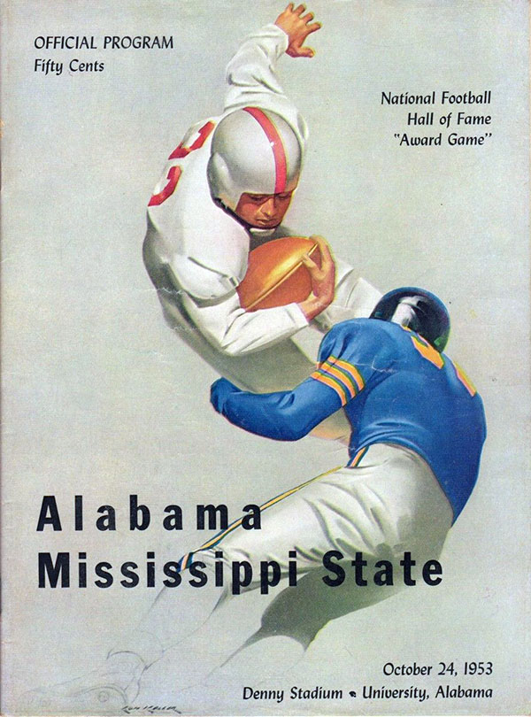 College Football Program: Alabama Crimson Tide vs. Mississippi State Maroons (October 24, 1953)