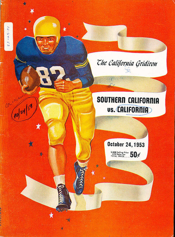 College Football Program: California Golden Bears vs. USC Trojans (October 24, 1953)