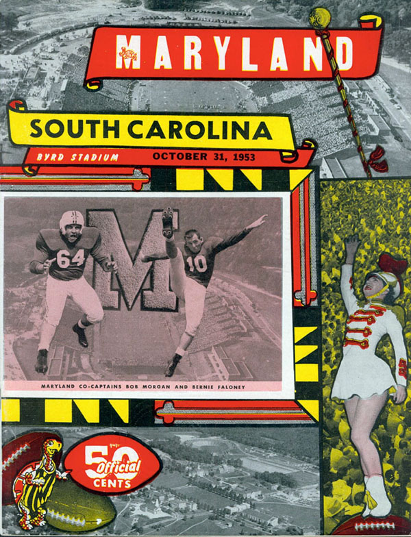 College Football Program: Maryland Terrapins vs. South Carolina Gamecocks (October 31, 1953)