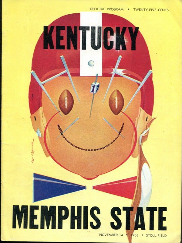 College Football Program: Kentucky Wildcats vs. Memphis State Tigers (November 14, 1953)