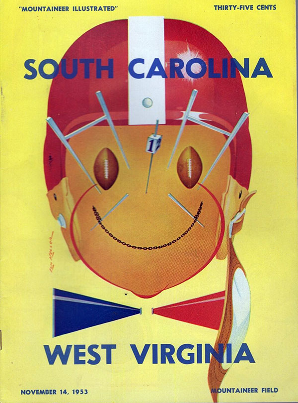 College Football Program: West Virginia Mountaineers vs. South Carolina Gamecocks (November 14, 1953)