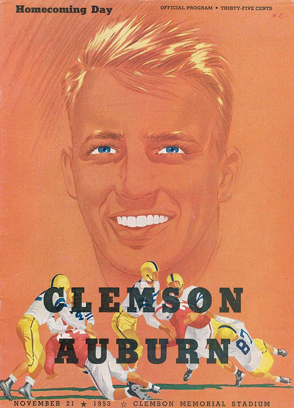 College Football Program: Clemson Tigers vs. Auburn Tigers (November 21, 1953)