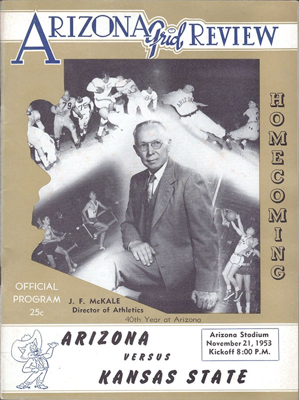 College Football Program: Arizona Wildcats vs. Kansas State Wildcats (November 21, 1953)