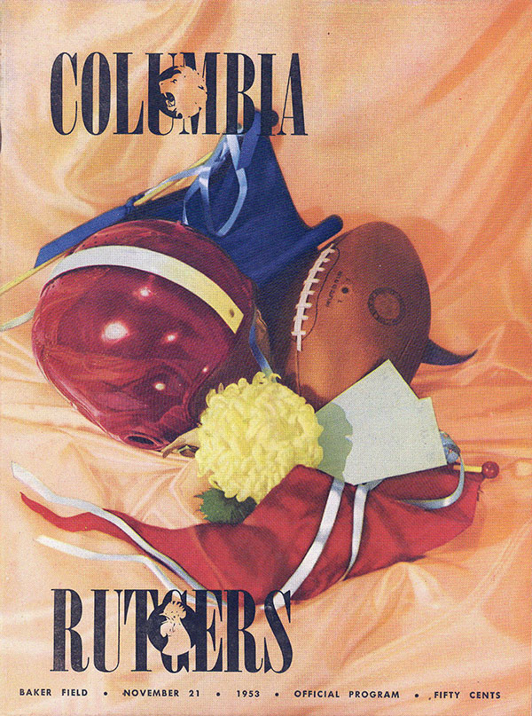 College Football Program: Columbia Lions vs. Rutgers Scarlet Knights (November 21, 1953)