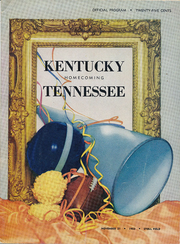 College Football Program: Kentucky Wildcats vs. Tennessee Volunteers (November 21, 1953)