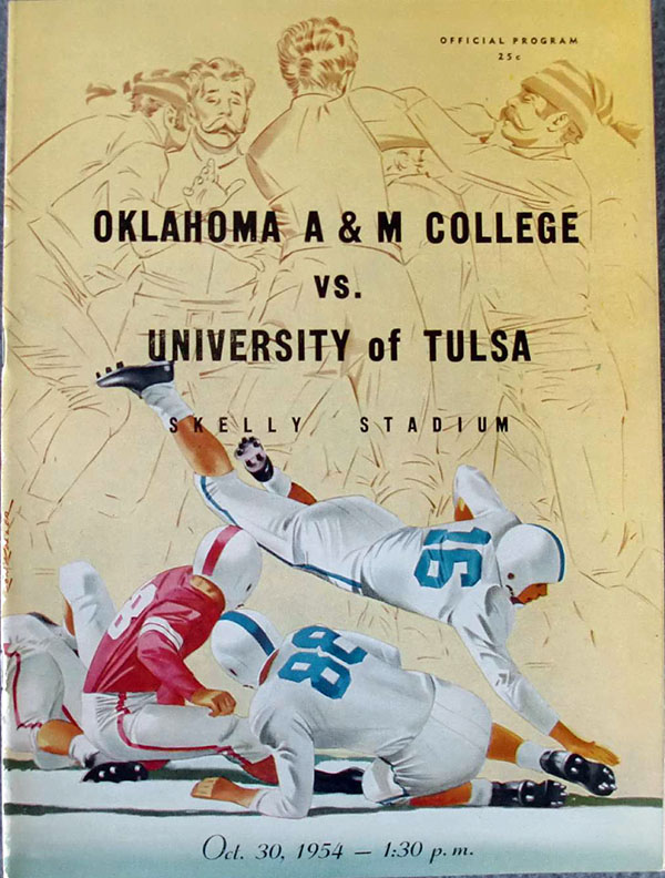 College Football Program: Tulsa Golden Hurricane vs. Oklahoma A&M Aggies (October 30, 1954)