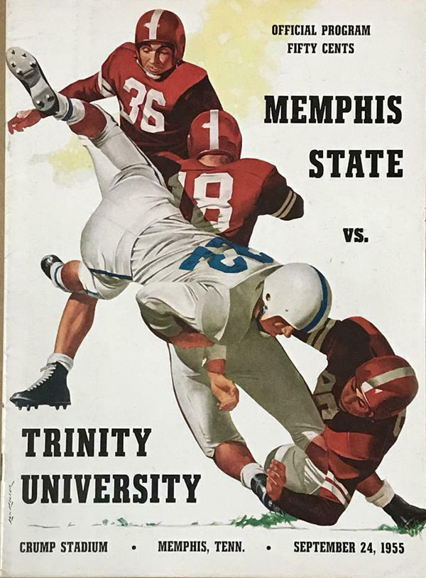 College Football Program: Memphis State Tigers vs. Trinity Tigers (September 24, 1955)