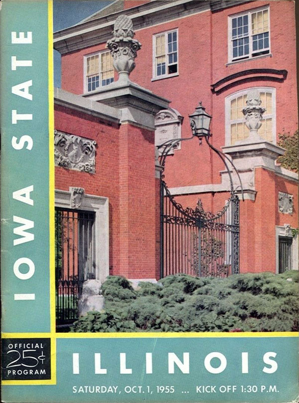 College Football Program: Illinois Fighting Illini vs. Iowa State Cyclones (October 1, 1955)