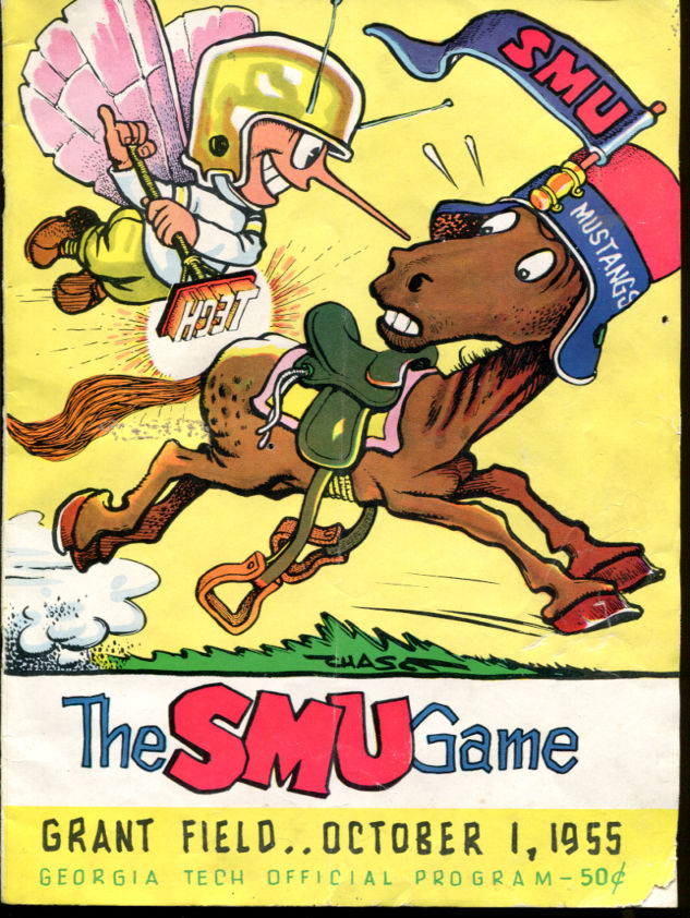 College Football Program: Georgia Tech Yellow Jackets vs. SMU Mustangs (October 1, 1955)