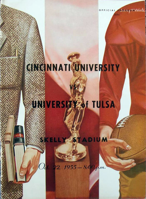 College Football Program: Tulsa Golden Hurricane vs. Cincinnati Bearcats (October 22, 1955)