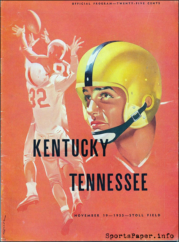 College Football Program: Kentucky Wildcats vs. Tennessee Volunteers (November 19, 1955)