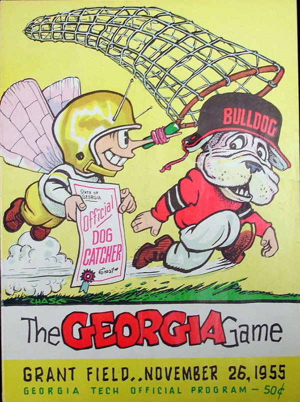 College Football Program: Georgia Tech Yellow Jackets vs. Georgia Bulldogs (November 26, 1955)