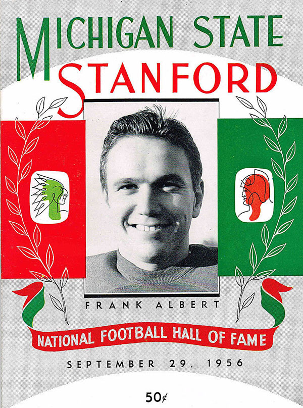 College Football Program: Stanford Indians vs. Michigan State Spartans (September 29, 1956)