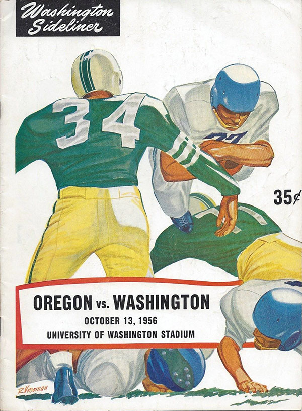 College Football Program: Washington Huskies vs. Oregon Ducks (October 13, 1956)