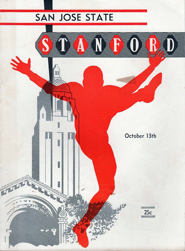 College Football Program: Stanford Indians vs. San Jose State Spartans (October 13, 1956)