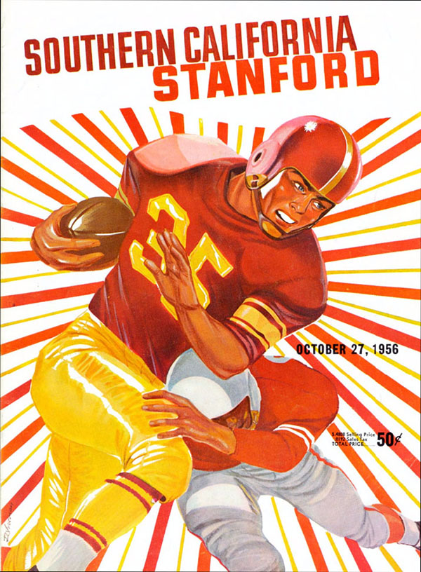 College Football Program: Stanford Indians vs. USC Trojans (October 27, 1956)