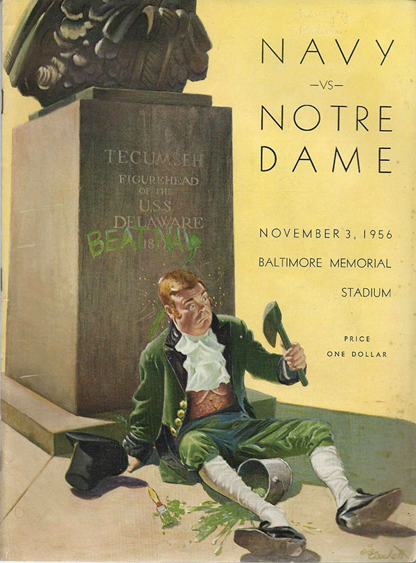 College Football Program: Navy Midshipmen vs. Notre Dame Fighting Irish (November 3, 1956)