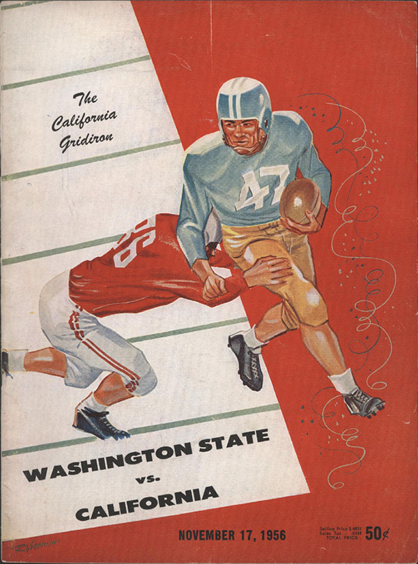 College Football Program: California Golden Bears vs. Washington State Cougars (November 17, 1956)