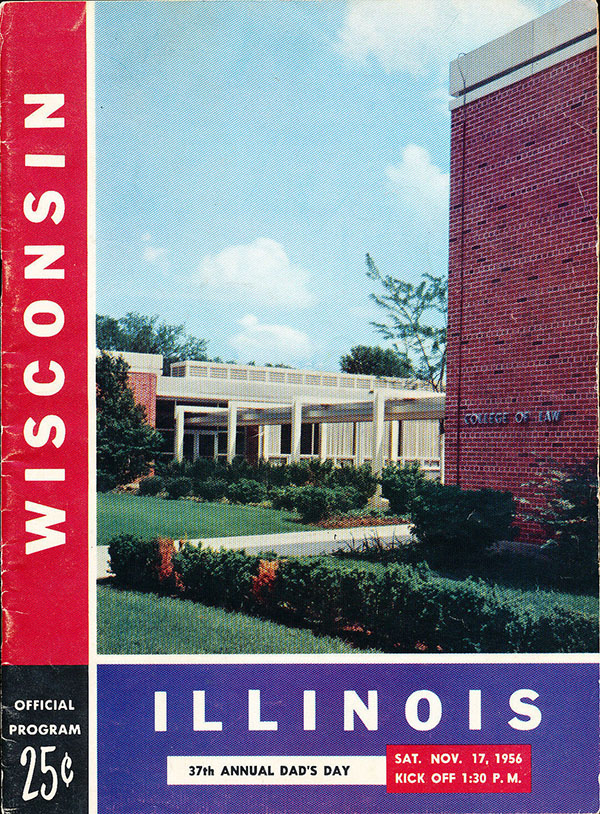 College Football Program: Illinois Fighting Illini vs. Wisconsin Badgers (November 17, 1956)