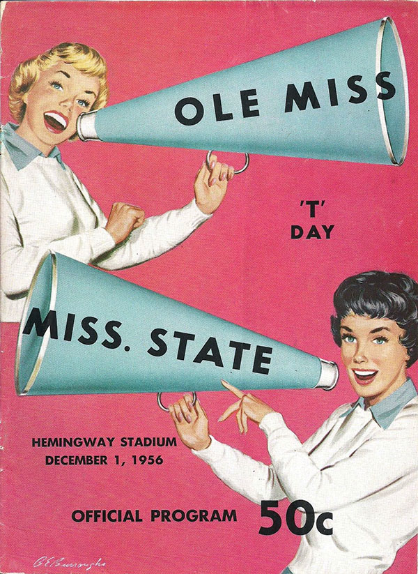 College Football Program: Ole Miss Rebels vs. Mississippi State Maroons (December 1, 1956)