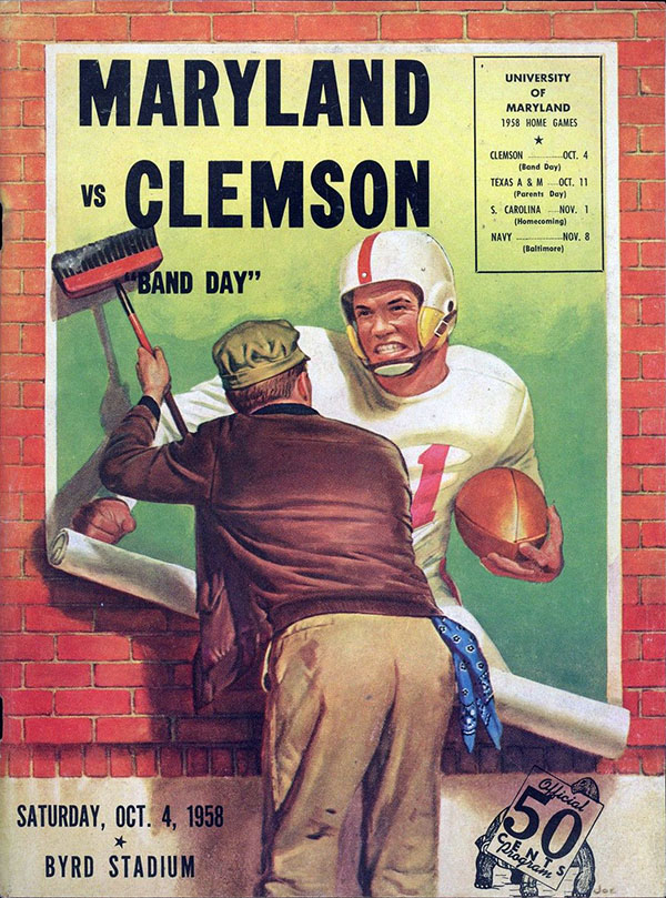 College Football Program: Maryland Terrapins vs. Clemson Tigers (October 4, 1958)