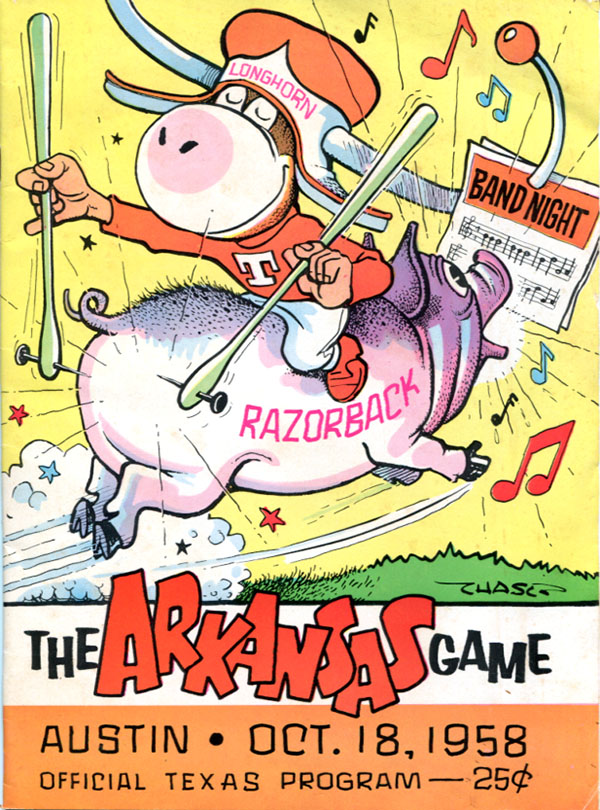 College Football Program: Texas Longhorns vs. Arkansas Razorbacks (October 18, 1958)