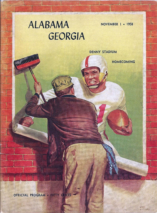 College Football Program: Alabama Crimson Tide vs. Georgia Bulldogs (November 1, 1958)