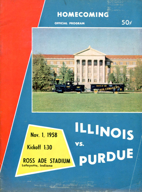 College Football Program: Purdue Boilermakers vs. Illinois Fighting Illini (November 1, 1958)