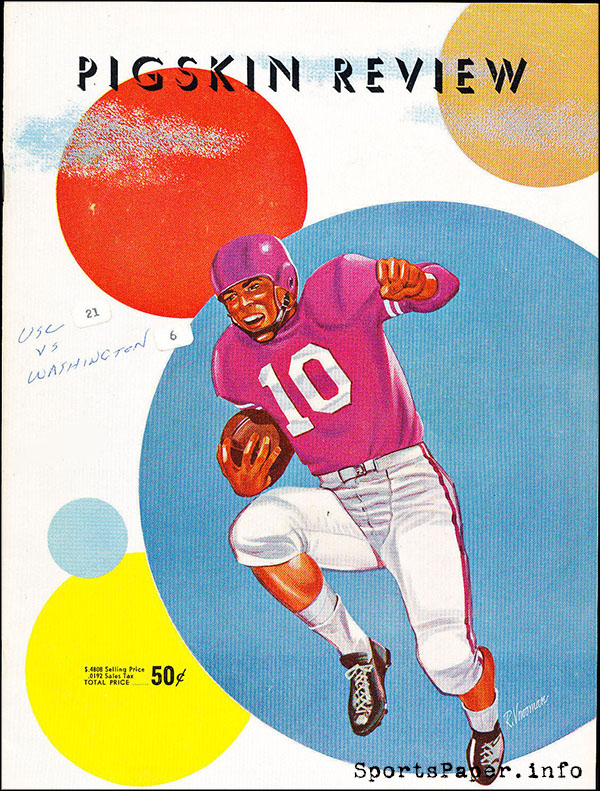 College Football Program: USC Trojans vs. Washington Huskies (November 8, 1958)