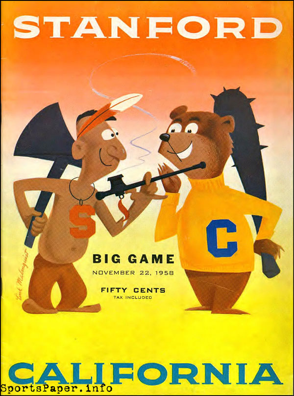 College Football Program: California Golden Bears vs. Stanford Indians (November 22, 1958)