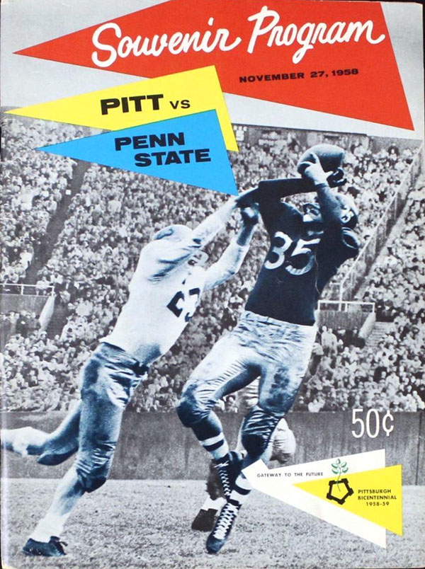 College Football Program: Pittsburgh Panthers vs. Penn State Nittany Lions (November 27, 1958)