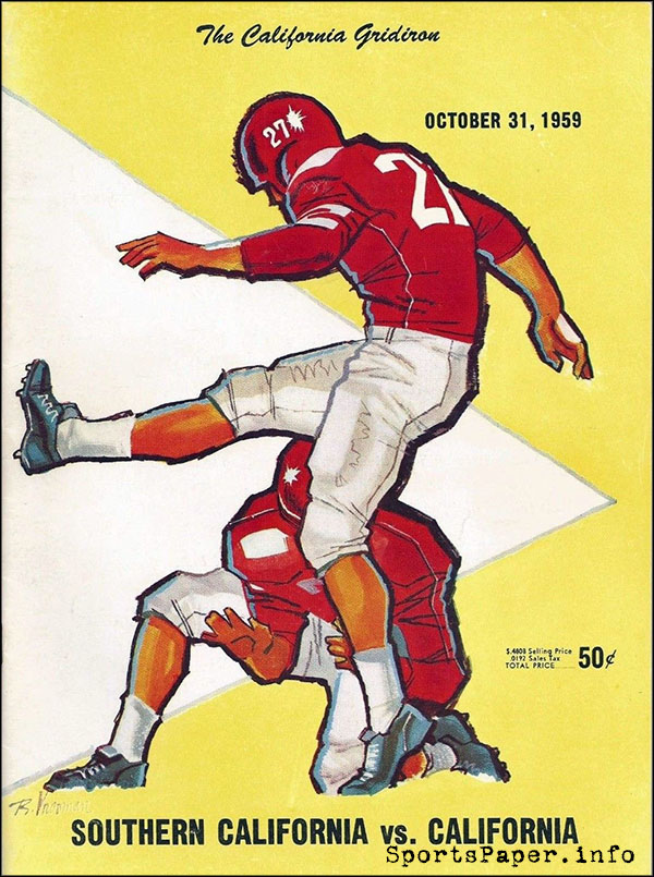 College Football Program: California Golden Bears vs. USC Trojans (October 31, 1959)