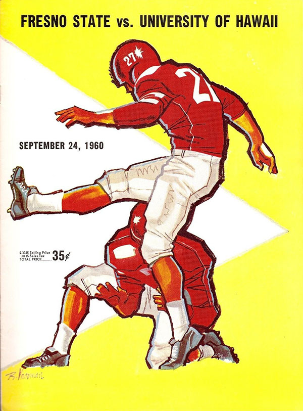 College Football Program: Fresno State Bulldogs vs. Hawaii Rainbows (September 24, 1960)