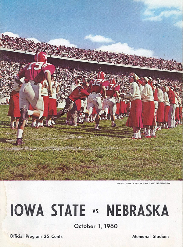 College Football Program: Nebraska Cornhuskers vs. Iowa State Cyclones (October 1, 1960)