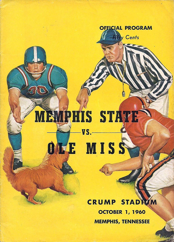 College Football Program: Memphis State Tigers vs. Ole Miss Rebels (October 1, 1960)