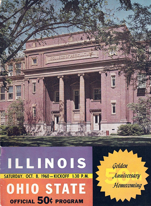 College Football Program: Illinois Fighting Illini vs. Ohio State Buckeyes (October 8, 1960)