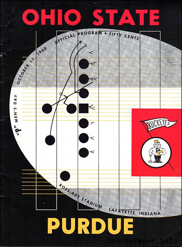 College Football Program: Purdue Boilermakers vs. Ohio State Buckeyes (October 15, 1960)