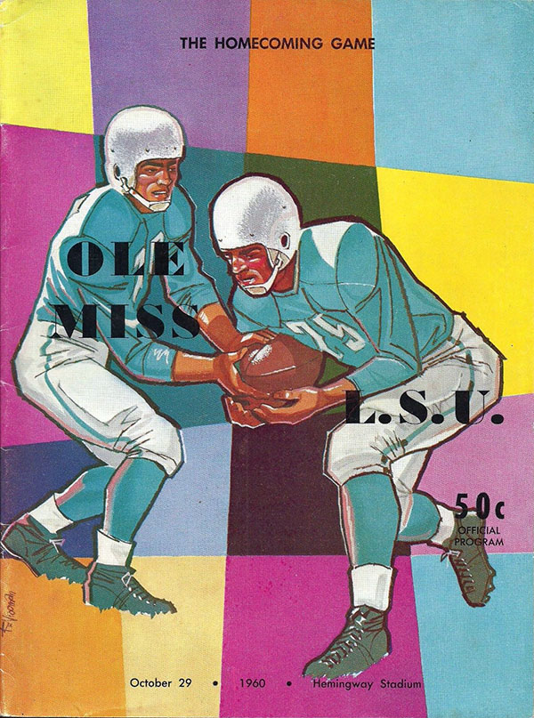 College Football Program: Ole Miss Rebels vs. LSU Tigers (October 29, 1960)