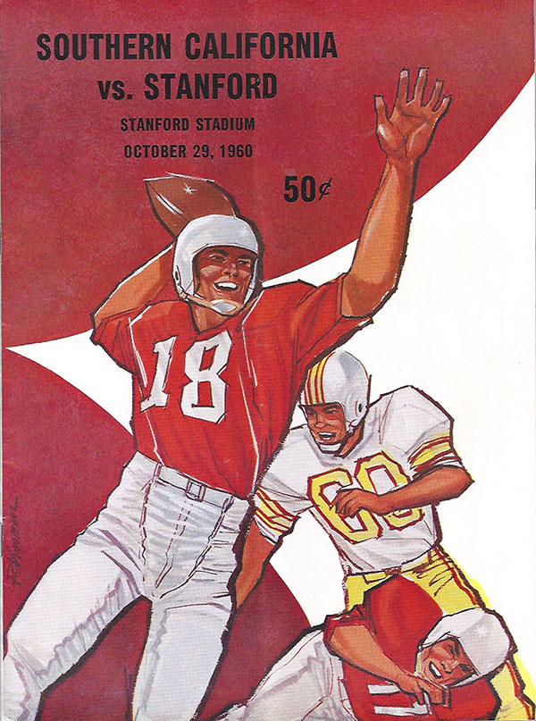 College Football Program: Stanford Indians vs. USC Trojans (October 29, 1960)