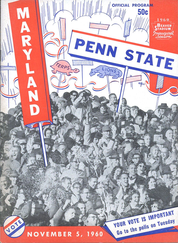 College Football Program: Penn State Nittany Lions vs. Maryland Terrapins (November 5, 1960)