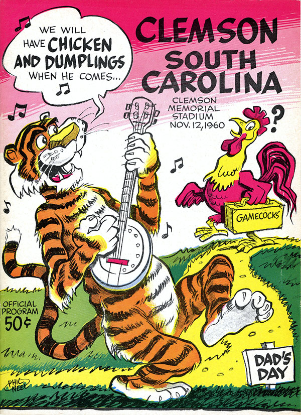 College Football Program: Clemson Tigers vs. South Carolina Gamecocks (November 12, 1960)