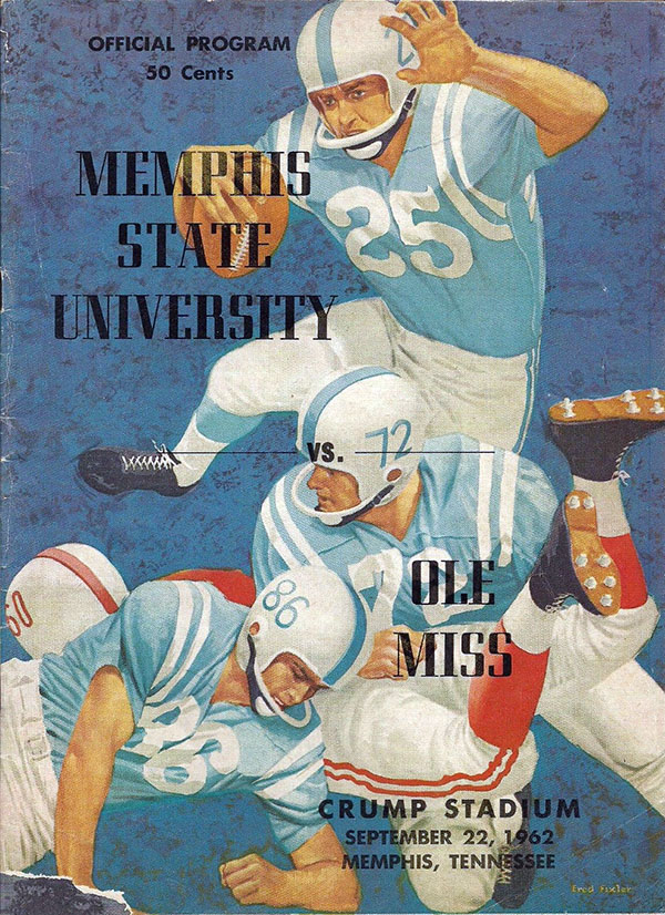 College Football Program: Memphis State Tigers vs. Ole Miss Rebels (September 22, 1962)