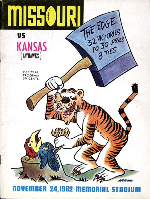 College Football Program: Missouri Tigers vs. Kansas Jayhawks (November 24, 1962)